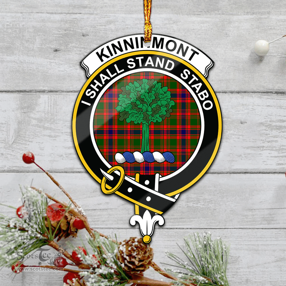 Scottish Kinninmont Clan Tartan Mica Ornament Christmas Decoratio - 2-Sided  Scottish Plaid Tartan Plaid