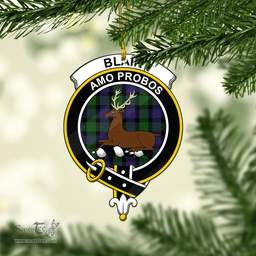 Scottish Blair Clan Tartan Mica Ornament Christmas Decoratio - 2-Sided  Scottish Plaid Tartan Plaid