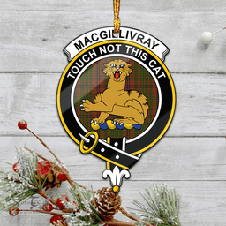 Scottish Macgillivray Hunting Clan Tartan Mica Ornament Christmas Decoratio - 2-Sided  Scottish Plaid Tartan Plaid