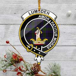 Scottish Lumsden Hunting Clan Tartan Mica Ornament Christmas Decoratio - 2-Sided  Scottish Plaid Tartan Plaid