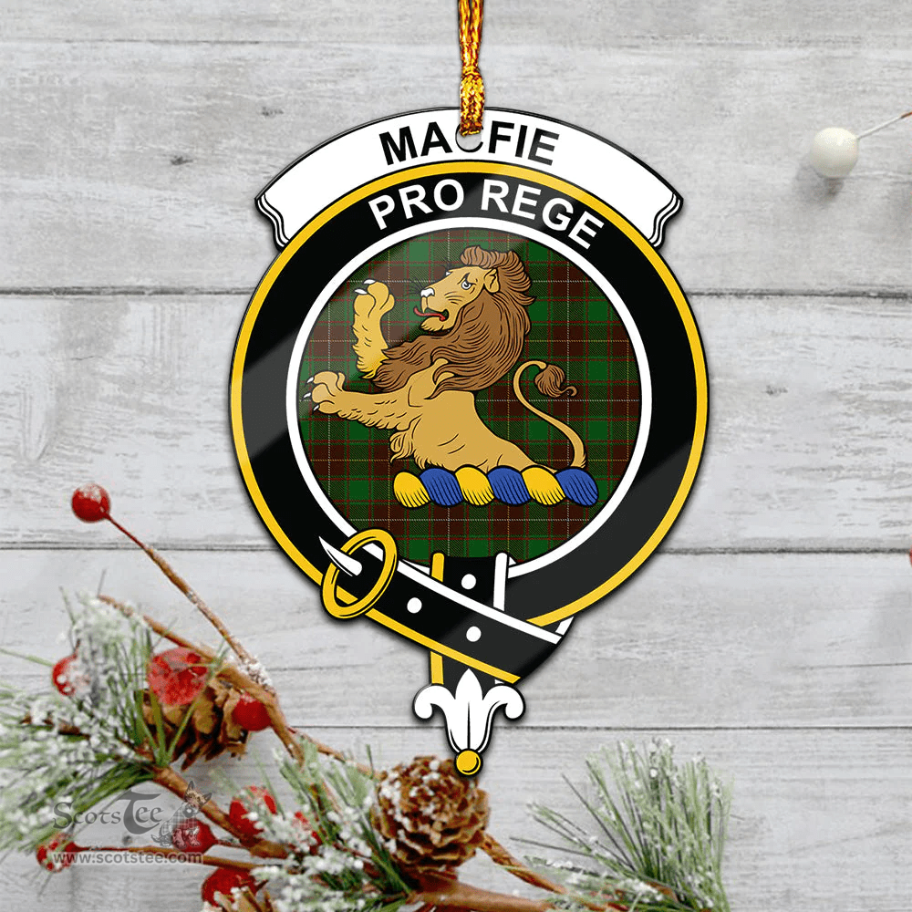 Scottish Macfie Hunting Clan Tartan Mica Ornament Christmas Decoratio - 2-Sided  Scottish Plaid Tartan Plaid