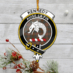 Scottish Kennedy Weathered Clan Tartan Mica Ornament Christmas Decoratio - 2-Sided  Scottish Plaid Tartan Plaid