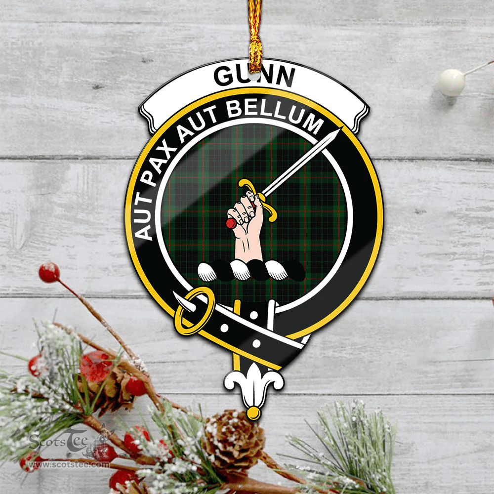 Scottish Gunn Logan Clan Tartan Mica Ornament Christmas Decoratio - 2-Sided  Scottish Plaid Tartan Plaid