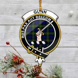 Scottish Gunn Modern Clan Tartan Mica Ornament Christmas Decoratio - 2-Sided  Scottish Plaid Tartan Plaid