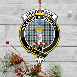 Scottish Henderson Dress Clan Tartan Mica Ornament Christmas Decoratio - 2-Sided  Scottish Plaid Tartan Plaid