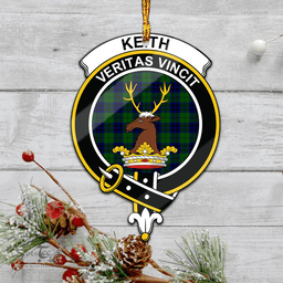 Scottish Keith Modern Clan Tartan Mica Ornament Christmas Decoratio - 2-Sided  Scottish Plaid Tartan Plaid