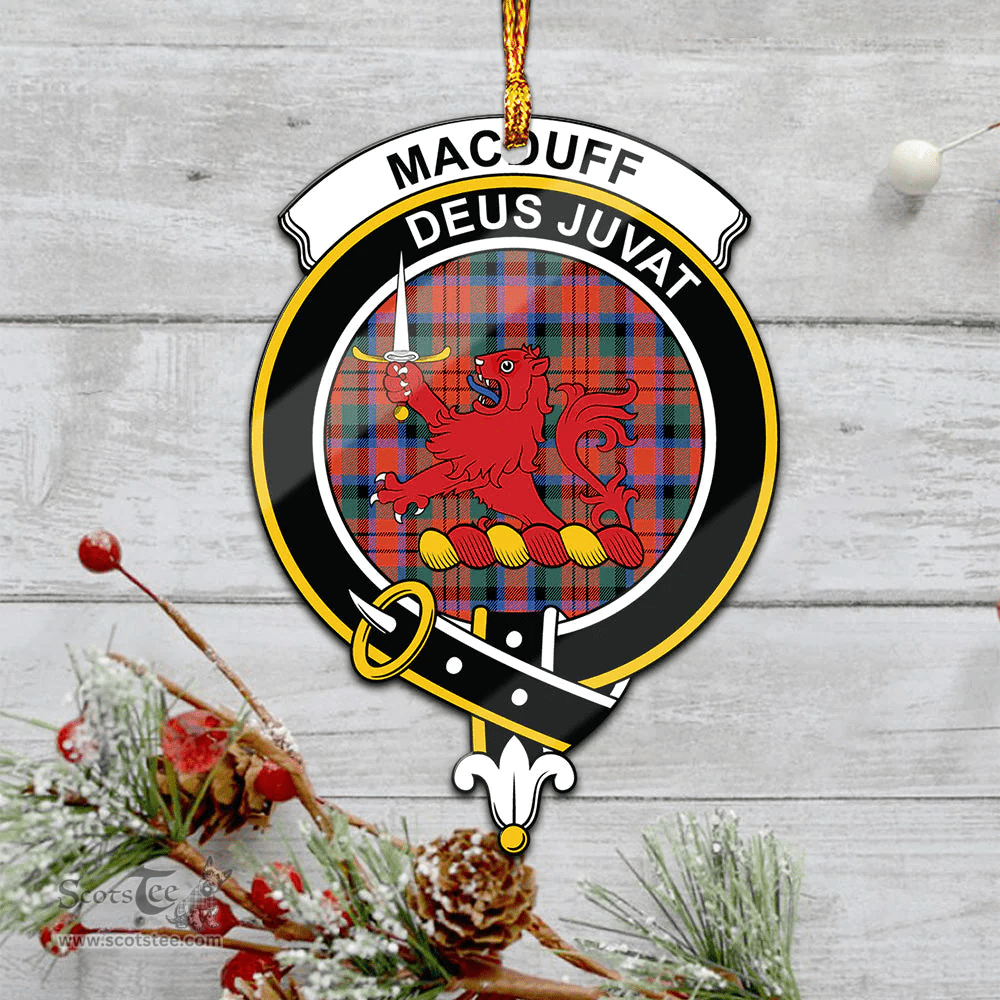 Scottish Macduff Ancient Clan Tartan Mica Ornament Christmas Decoratio - 2-Sided  Scottish Plaid Tartan Plaid