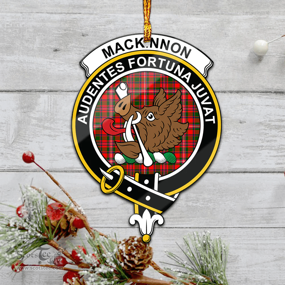 Scottish Mackinnon Modern Clan Tartan Mica Ornament Christmas Decoratio - 2-Sided  Scottish Plaid Tartan Plaid