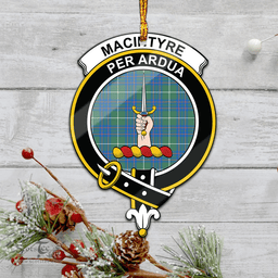 Scottish Macintyre Hunting Ancient Clan Tartan Mica Ornament Christmas Decoratio - 2-Sided  Scottish Plaid Tartan Plaid