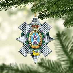 Scottish Black Watch Ancient Clan Tartan Mica Ornament Christmas Decoratio - 2-Sided  Scottish Plaid Tartan Plaid