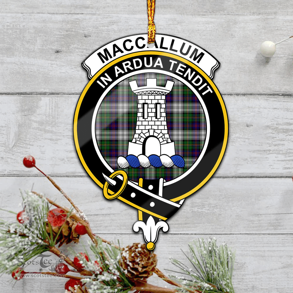 Scottish Maccallum Dress Clan Tartan Mica Ornament Christmas Decoratio - 2-Sided  Scottish Plaid Tartan Plaid