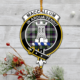 Scottish Maccallum Dress Clan Tartan Mica Ornament Christmas Decoratio - 2-Sided  Scottish Plaid Tartan Plaid