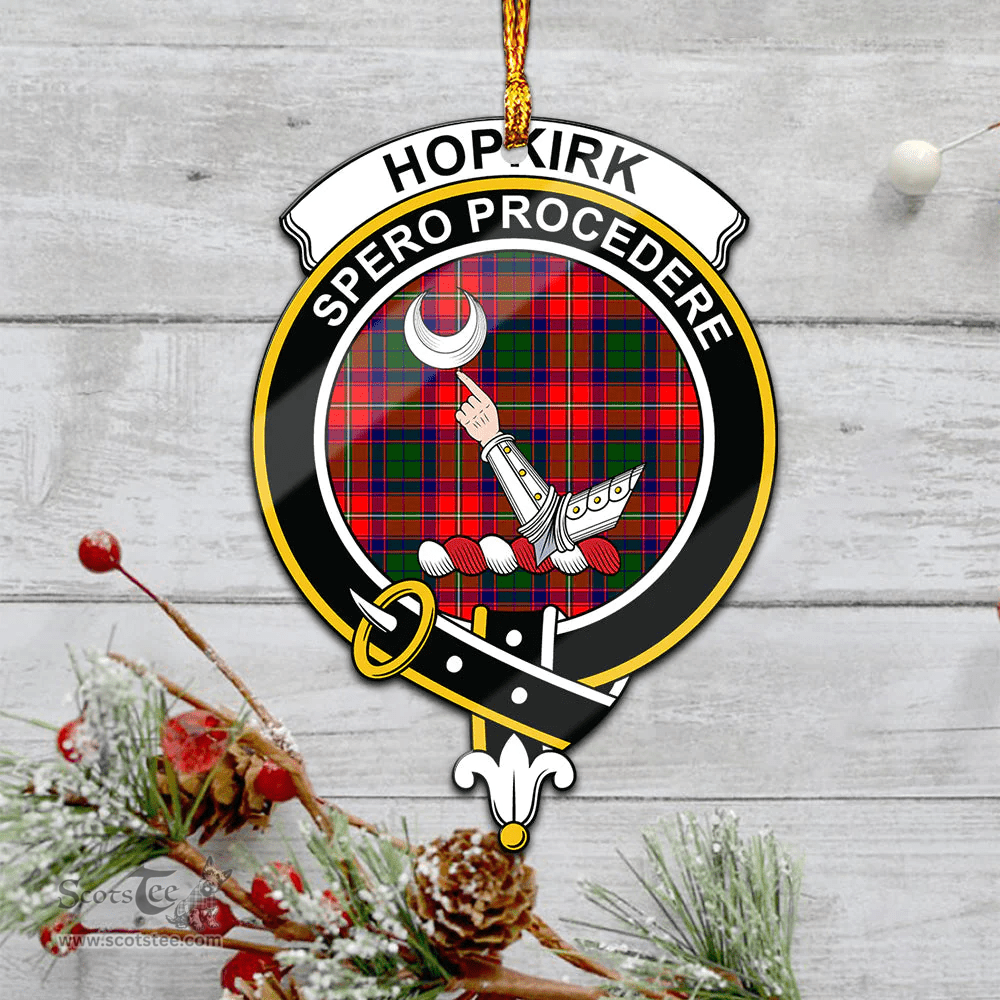 Scottish Hopkirk Clan Tartan Mica Ornament Christmas Decoratio - 2-Sided  Scottish Plaid Tartan Plaid