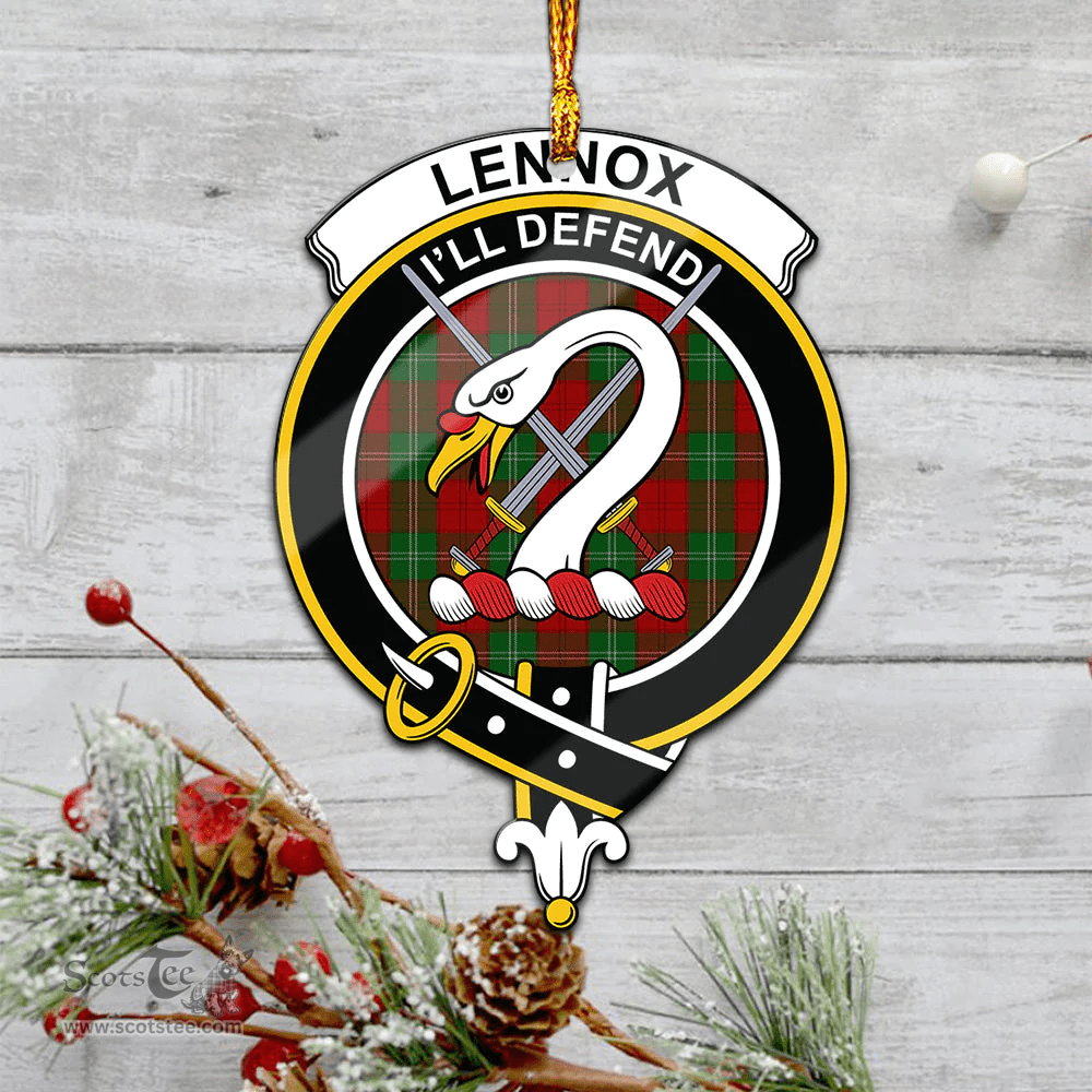 Scottish Lennox Clan Tartan Mica Ornament Christmas Decoratio - 2-Sided  Scottish Plaid Tartan Plaid