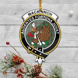 Scottish Mackinnon Hunting Ancient Clan Tartan Mica Ornament Christmas Decoratio - 2-Sided  Scottish Plaid Tartan Plaid