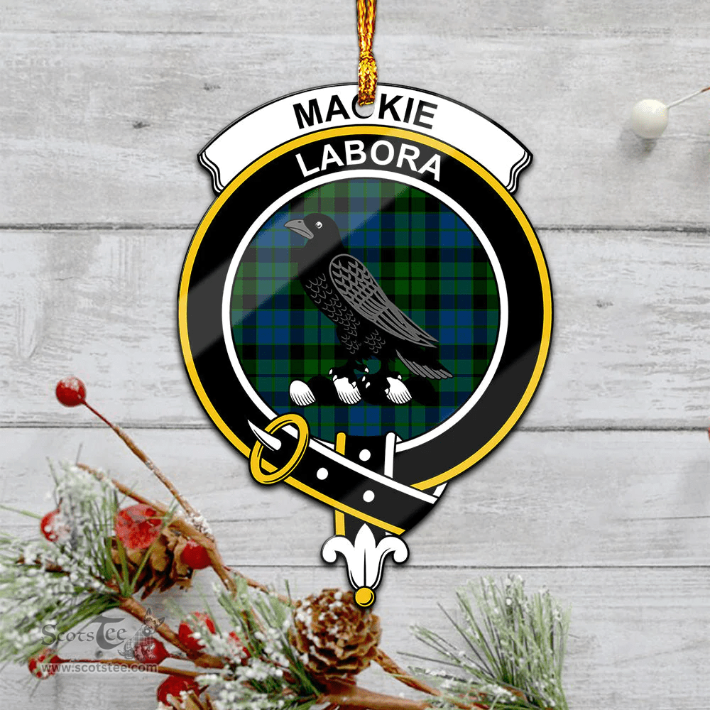 Scottish Mackie Clan Tartan Mica Ornament Christmas Decoratio - 2-Sided  Scottish Plaid Tartan Plaid