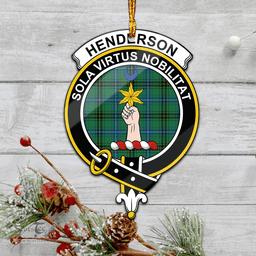 Scottish Henderson Ancient Clan Tartan Mica Ornament Christmas Decoratio - 2-Sided  Scottish Plaid Tartan Plaid