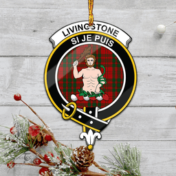 Scottish Livingston Clan Tartan Mica Ornament Christmas Decoratio - 2-Sided  Scottish Plaid Tartan Plaid