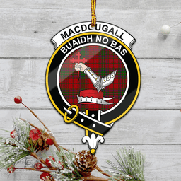Scottish Macdougall Clan Tartan Mica Ornament Christmas Decoratio - 2-Sided  Scottish Plaid Tartan Plaid