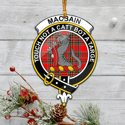 Scottish Macbain Clan Tartan Mica Ornament Christmas Decoratio - 2-Sided  Scottish Plaid Tartan Plaid