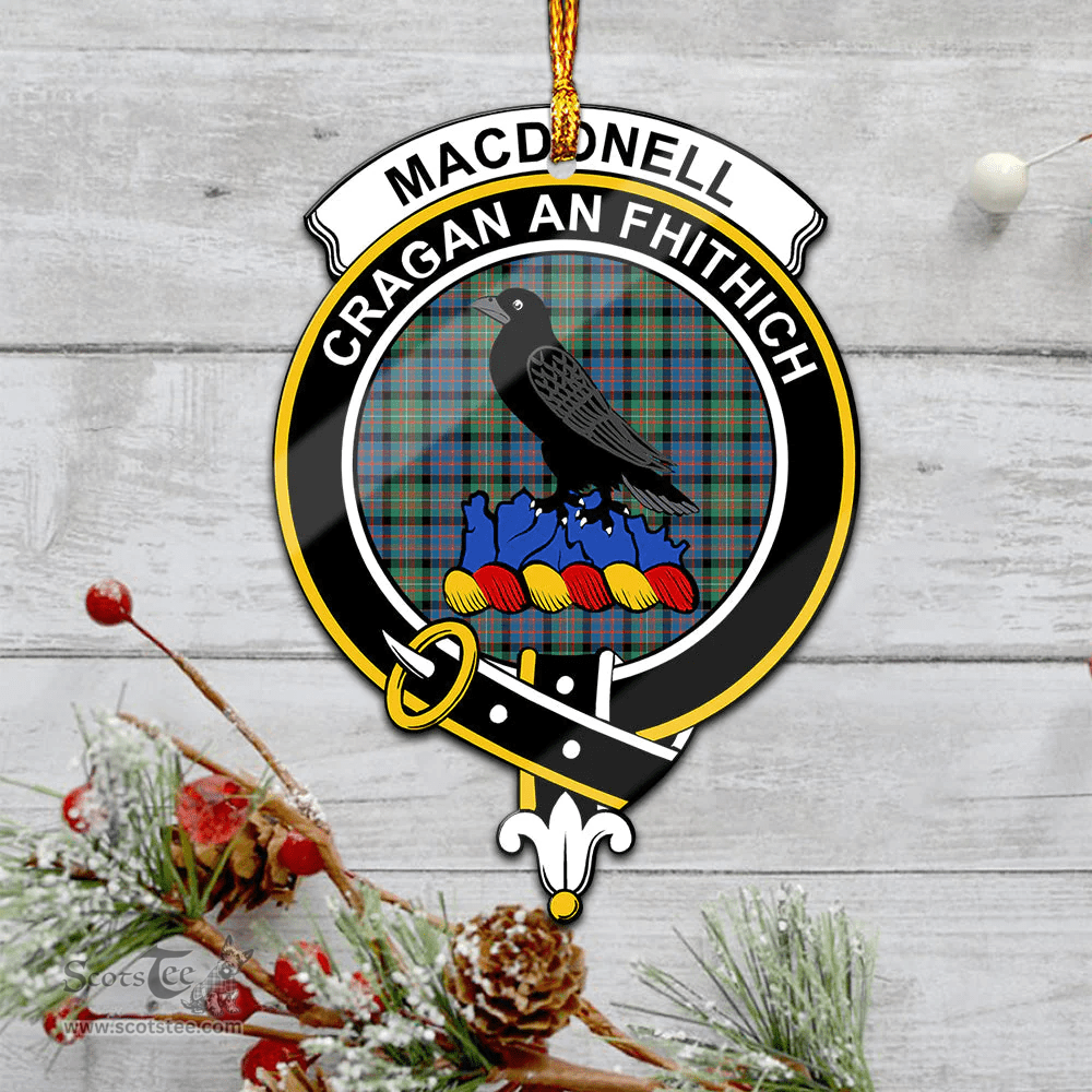Scottish Macdonnell Of Glengarry Ancient Clan Tartan Mica Ornament Christmas Decoratio - 2-Sided  Scottish Plaid Tartan Plaid