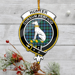 Scottish Hunter Ancient Clan Tartan Mica Ornament Christmas Decoratio - 2-Sided  Scottish Plaid Tartan Plaid