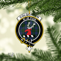 Scottish Colquhoun Clan Tartan Mica Ornament Christmas Decoratio - 2-Sided  Scottish Plaid Tartan Plaid