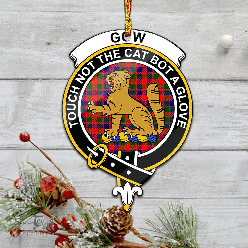 Scottish Gow Modern Clan Tartan Mica Ornament Christmas Decoratio - 2-Sided  Scottish Plaid Tartan Plaid