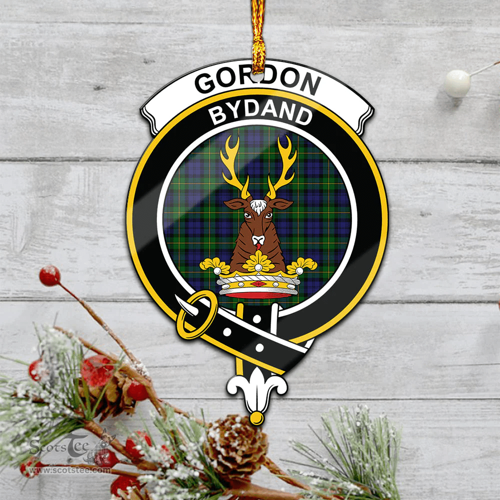 Scottish Gordon Clan Tartan Mica Ornament Christmas Decoratio - 2-Sided  Scottish Plaid Tartan Plaid