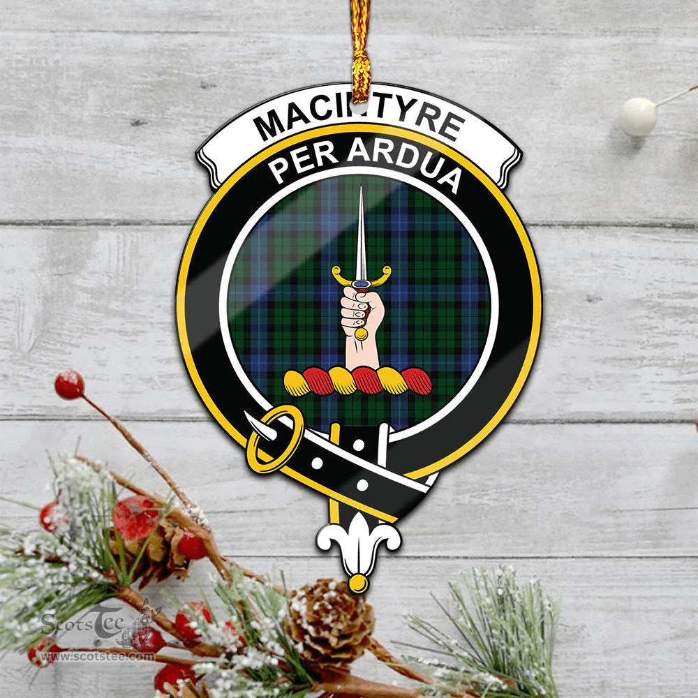 Scottish Macintyre Clan Tartan Mica Ornament Christmas Decoratio - 2-Sided  Scottish Plaid Tartan Plaid