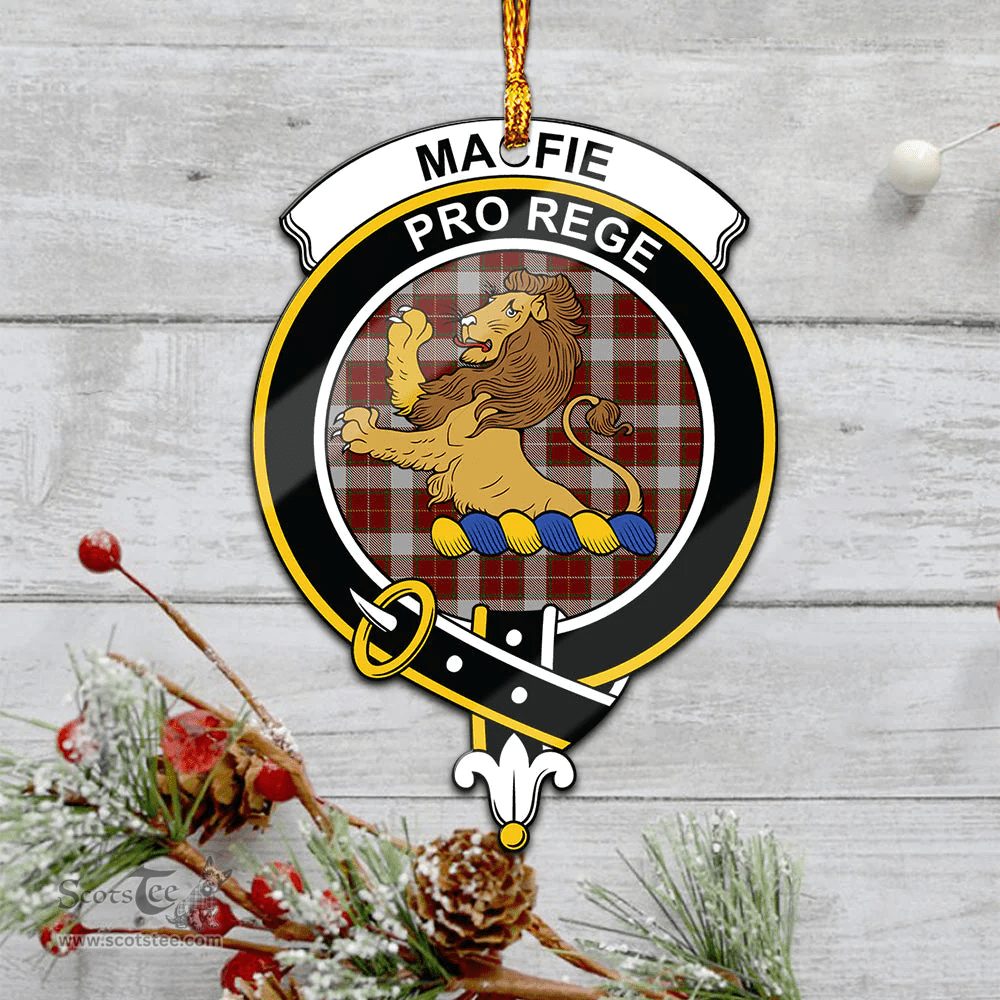 Scottish Macfie Dress Clan Tartan Mica Ornament Christmas Decoratio - 2-Sided  Scottish Plaid Tartan Plaid