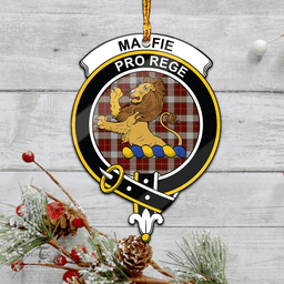 Scottish Macfie Dress Clan Tartan Mica Ornament Christmas Decoratio - 2-Sided  Scottish Plaid Tartan Plaid