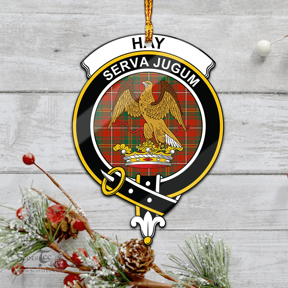 Scottish Hay Ancient Clan Tartan Mica Ornament Christmas Decoratio - 2-Sided  Scottish Plaid Tartan Plaid