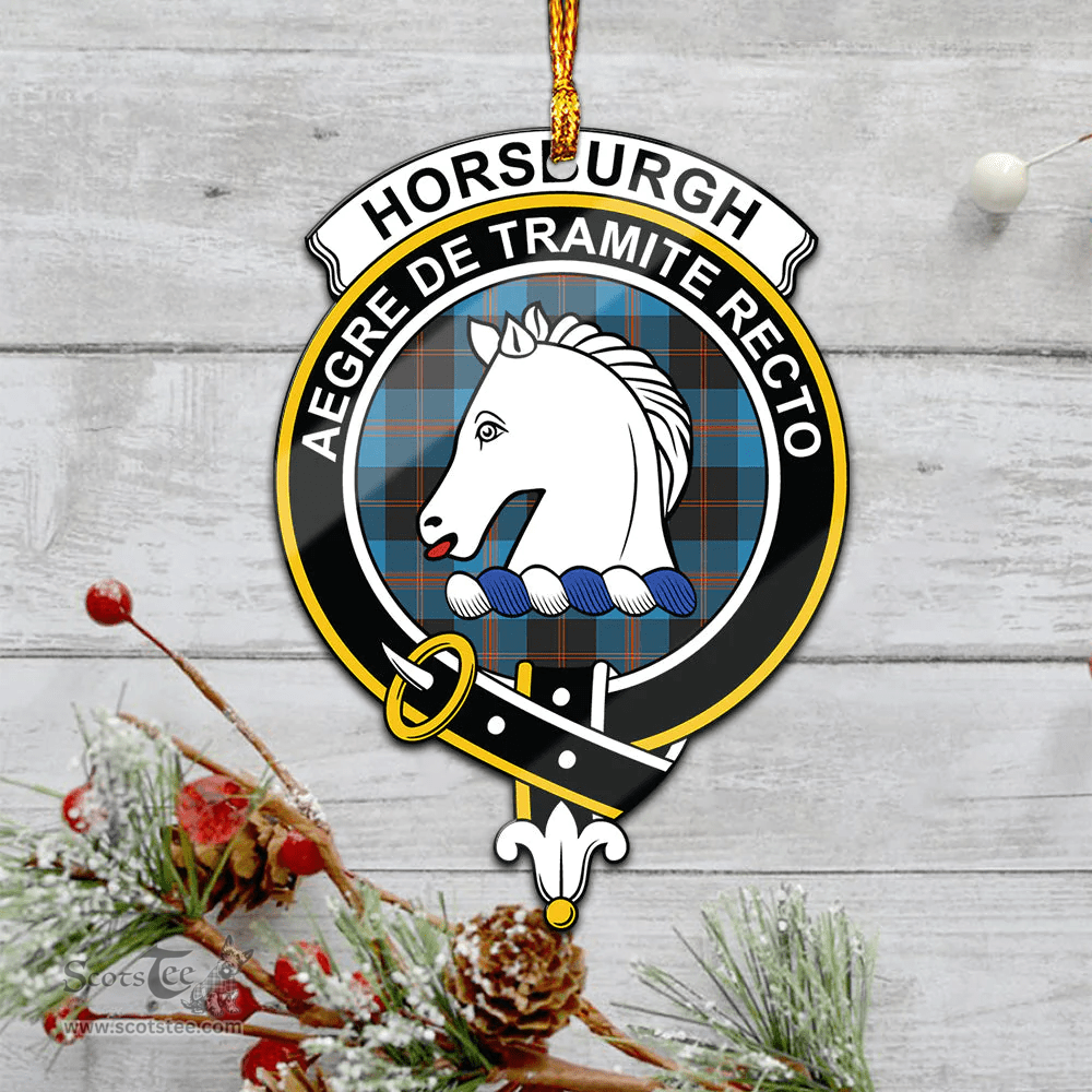 Scottish Horsburgh Clan Tartan Mica Ornament Christmas Decoratio - 2-Sided  Scottish Plaid Tartan Plaid