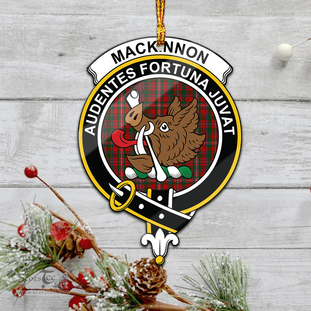 Scottish Mackinnon Clan Tartan Mica Ornament Christmas Decoratio - 2-Sided  Scottish Plaid Tartan Plaid