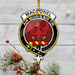 Scottish Macdonell Of Keppoch Clan Tartan Mica Ornament Christmas Decoratio - 2-Sided  Scottish Plaid Tartan Plaid