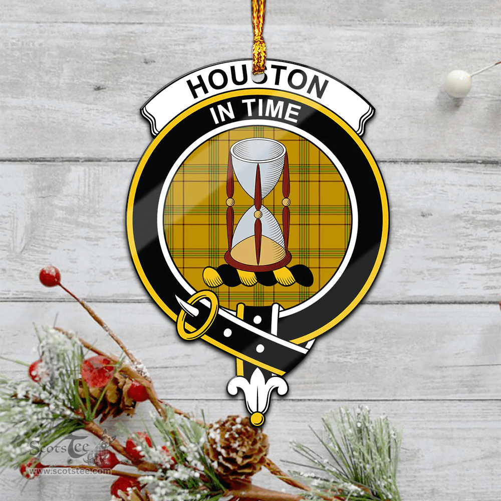 Scottish Houston Clan Tartan Mica Ornament Christmas Decoratio - 2-Sided  Scottish Plaid Tartan Plaid