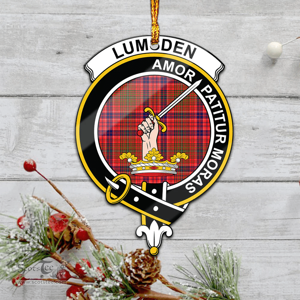 Scottish Lumsden Modern Clan Tartan Mica Ornament Christmas Decoratio - 2-Sided  Scottish Plaid Tartan Plaid