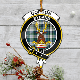 Scottish Gordon Dress Ancient Clan Tartan Mica Ornament Christmas Decoratio - 2-Sided  Scottish Plaid Tartan Plaid