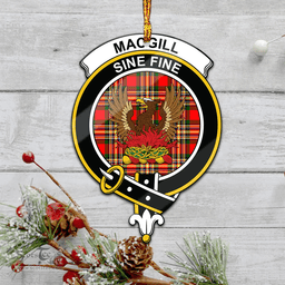 Scottish Macgill Modern Clan Tartan Mica Ornament Christmas Decoratio - 2-Sided  Scottish Plaid Tartan Plaid