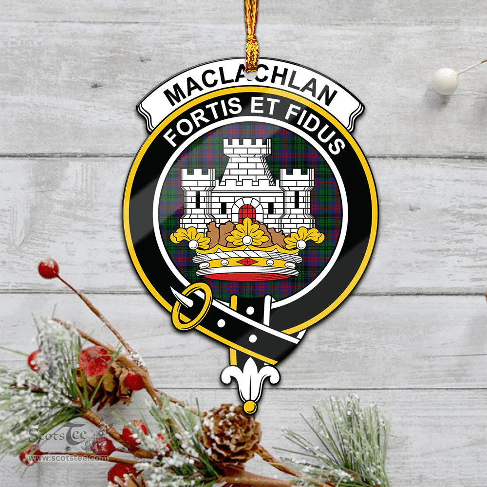 Scottish Maclachlan Hunting Clan Tartan Mica Ornament Christmas Decoratio - 2-Sided  Scottish Plaid Tartan Plaid