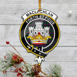 Scottish Maclachlan Hunting Clan Tartan Mica Ornament Christmas Decoratio - 2-Sided  Scottish Plaid Tartan Plaid