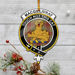 Scottish Macgillivray Hunting Ancient Clan Tartan Mica Ornament Christmas Decoratio - 2-Sided  Scottish Plaid Tartan Plaid