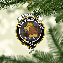 Scottish Macgregor Hastie Clan Tartan Mica Ornament Christmas Decoratio - 2-Sided  Scottish Plaid Tartan Plaid