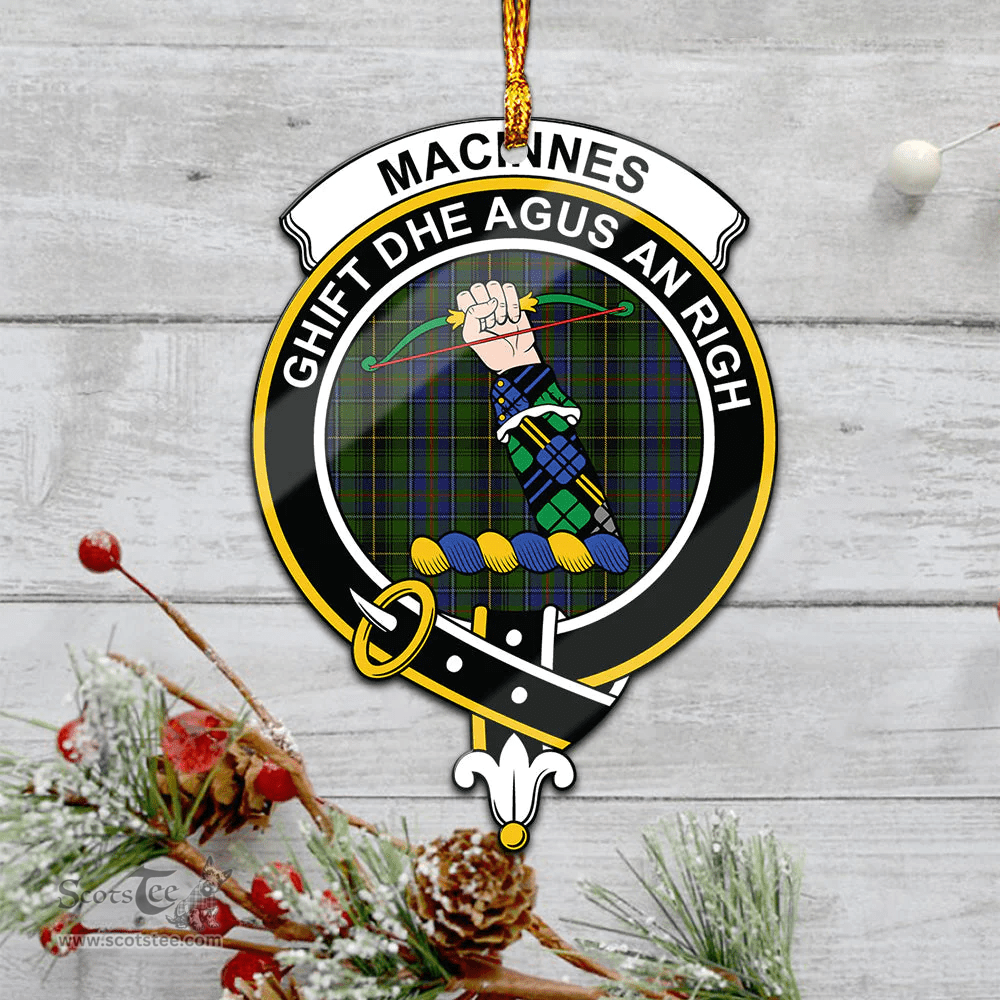 Scottish Macinnes Clan Tartan Mica Ornament Christmas Decoratio - 2-Sided  Scottish Plaid Tartan Plaid