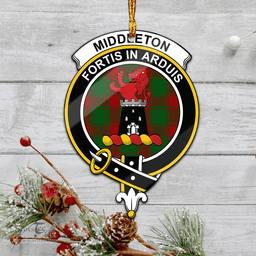 Scottish Middleton Clan Tartan Mica Ornament Christmas Decoratio - 2-Sided  Scottish Plaid Tartan Plaid
