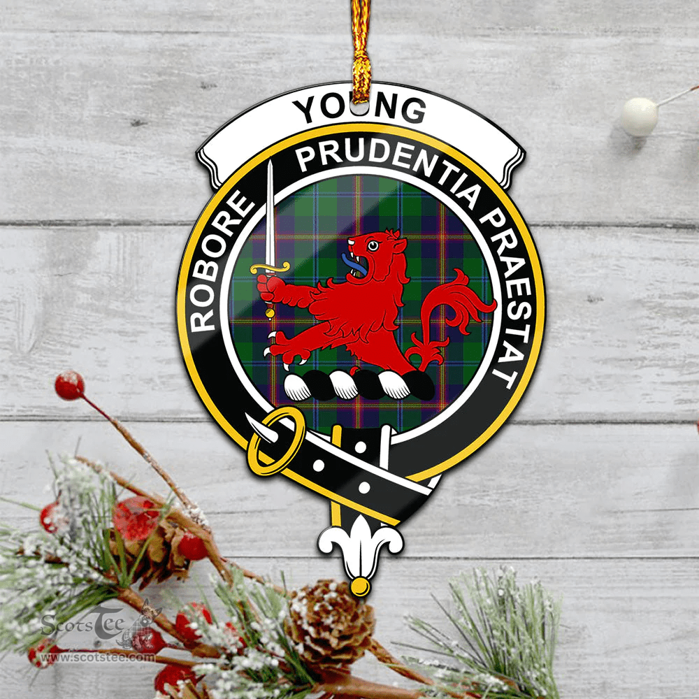 Scottish Young Clan Tartan Mica Ornament Christmas Decoratio - 2-Sided  Scottish Plaid Tartan Plaid