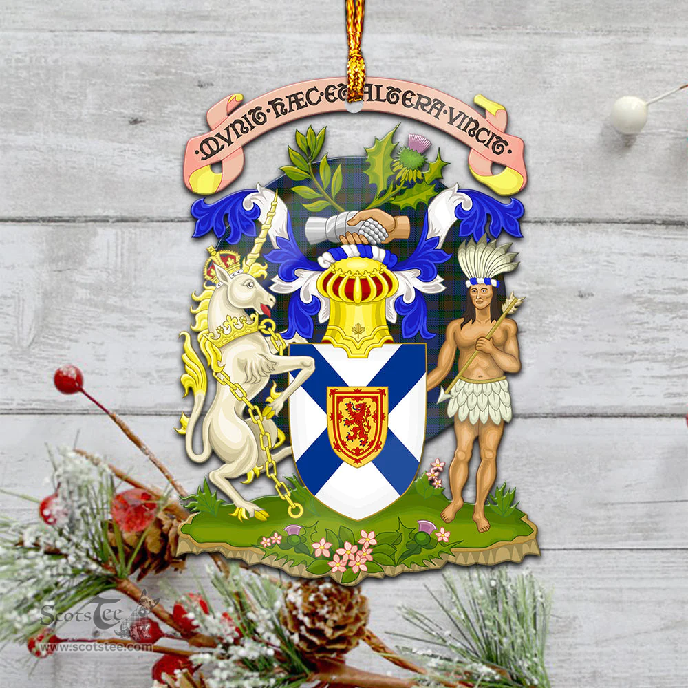 Scottish Novascotia District Clan Tartan Mica Ornament Christmas Decoratio - 2-Sided  Scottish Plaid Tartan Plaid