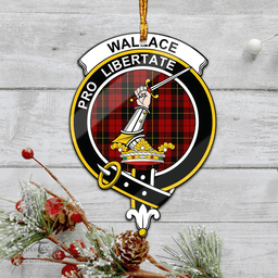 Scottish Wallace Clan Tartan Mica Ornament Christmas Decoratio - 2-Sided  Scottish Plaid Tartan Plaid
