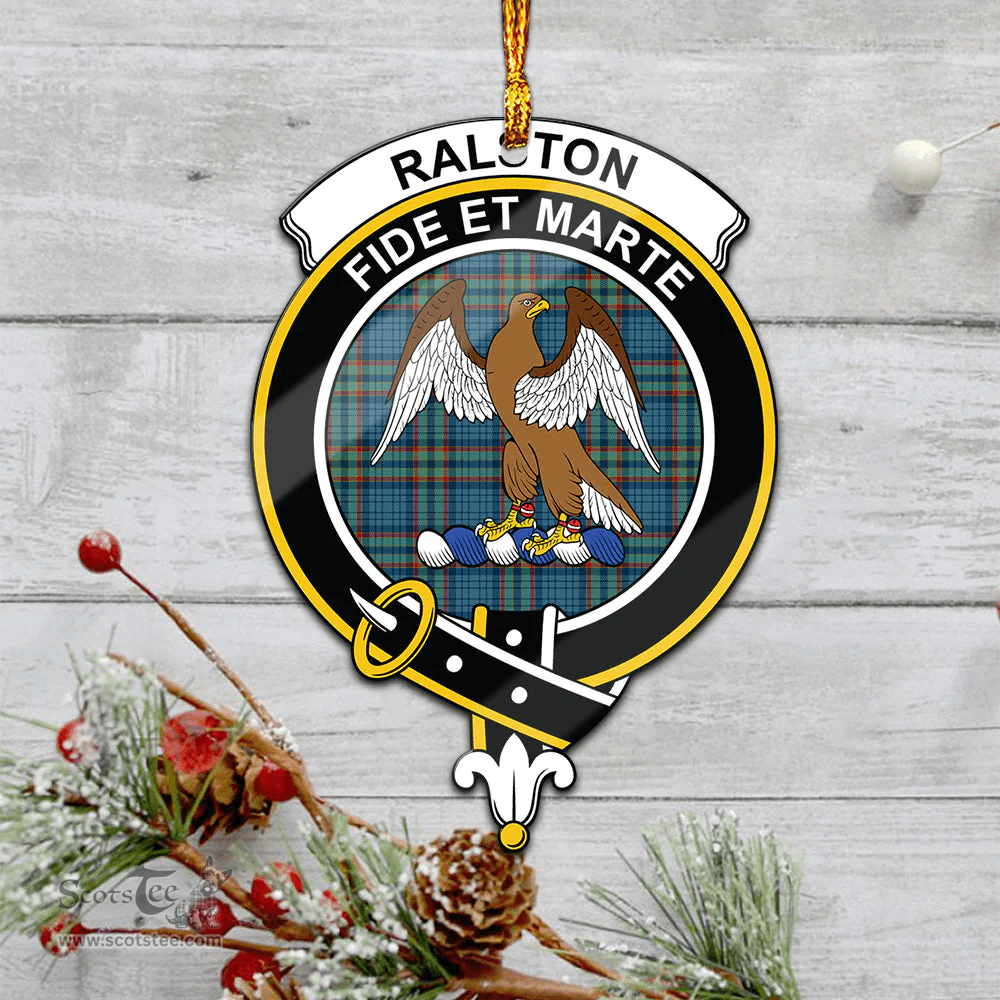 Scottish Ralston Uk Clan Tartan Mica Ornament Christmas Decoratio - 2-Sided  Scottish Plaid Tartan Plaid